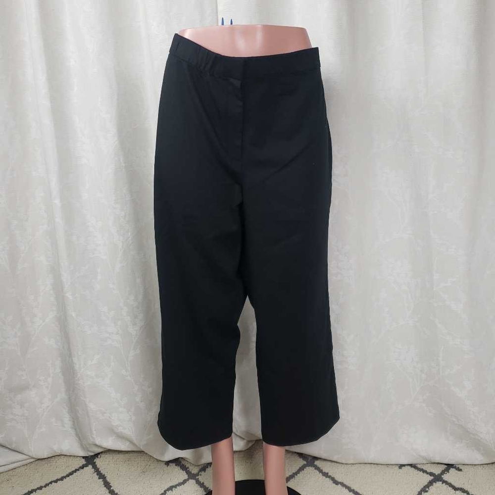 J. Jill Womens Straight Leg Pants Black Stretch Co